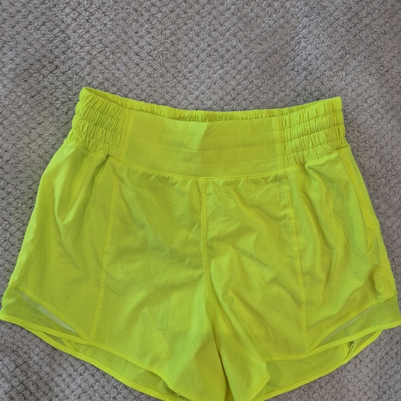 Lululemon Hotty Hot Short Size 6 Neon Green Athletic Shorts - Picture 2 of 6